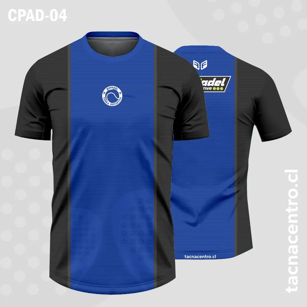 Camisetas de Padel Azul y Negro