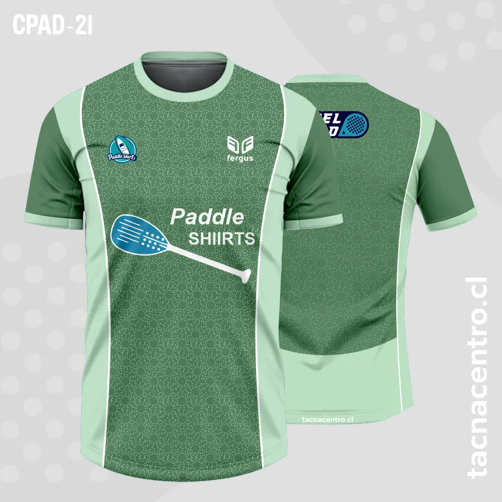 Camisetas de Padel Verde en 2 tonos