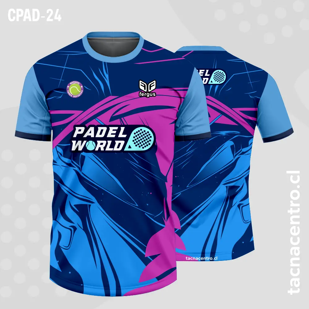 Camisetas de Padel Azul y rosado