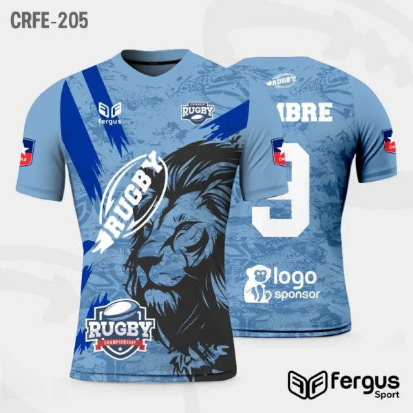 Camisetas de Rugby Azul leon