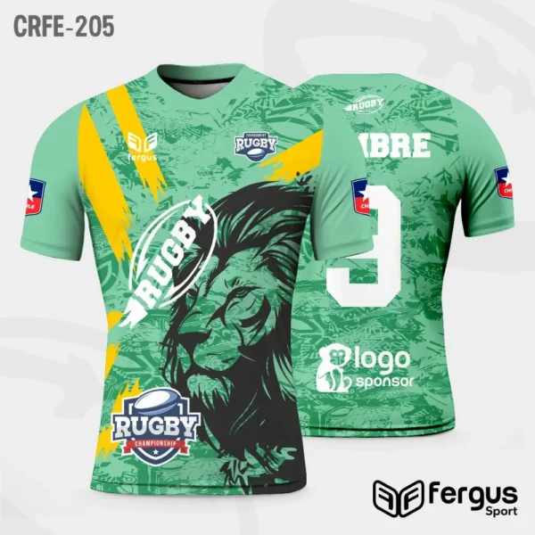 Camisetas de Rugby verde leon
