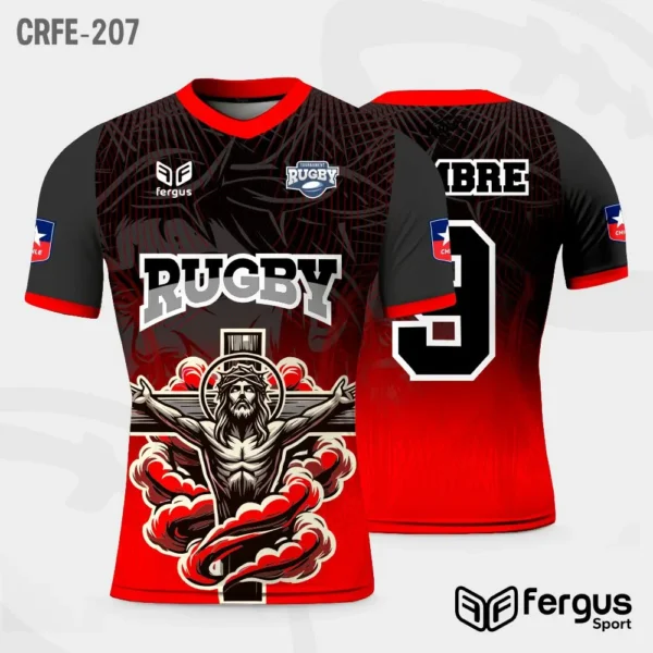 Camisetas de Rugby negro y rojo