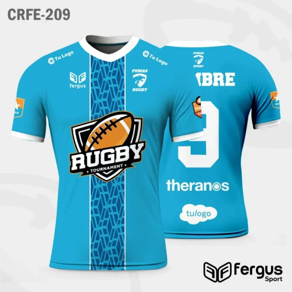 Camisetas de Rugby Celeste