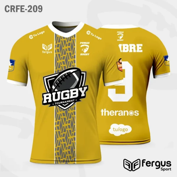 Camisetas de Rugby dorado