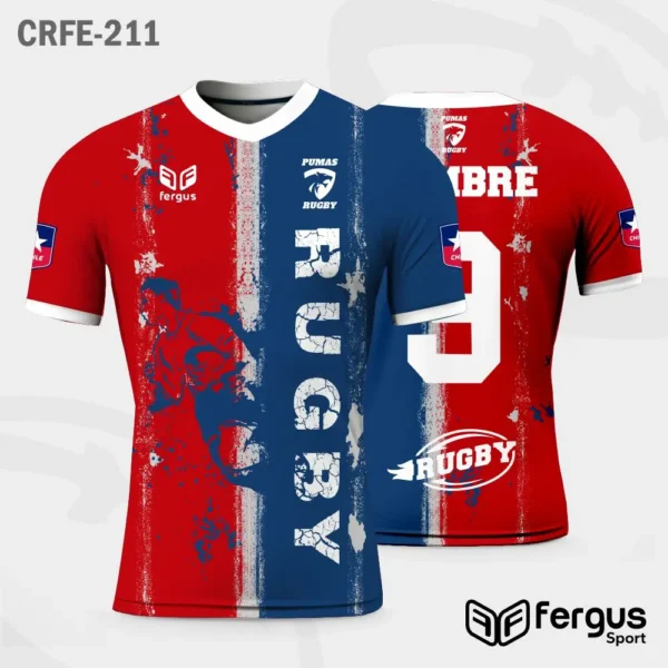 Camisetas de Rugby Rojo y azul