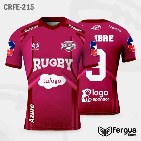 Camisetas de Rugby guinda