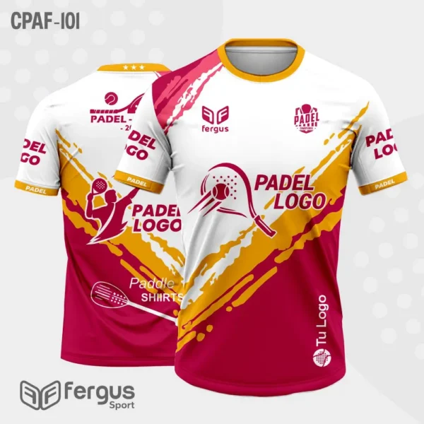 Camisetas de Padel Blanco y rosa