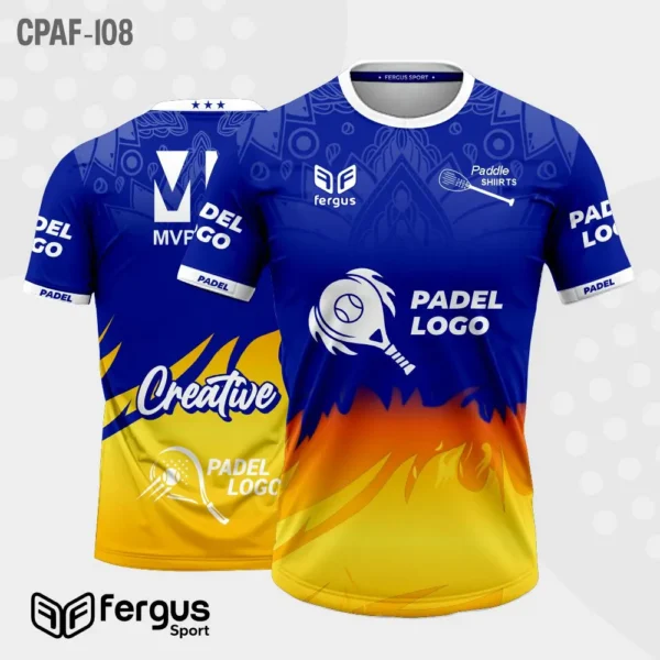 Camisetas de Padel azul y amarillo