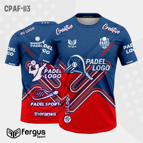 Camisetas de Padel azul y rojo