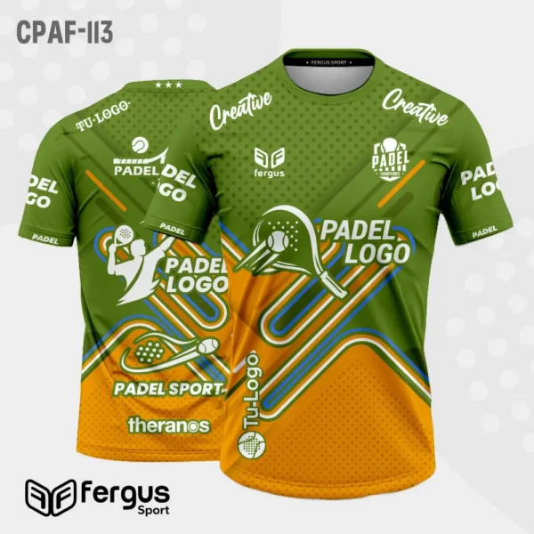 Camisetas de Padel verde y naranja