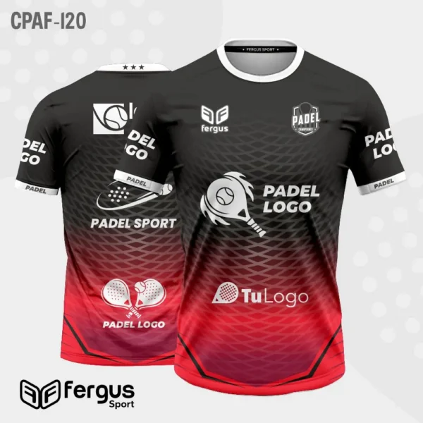 Camisetas de Padel negro y rojo