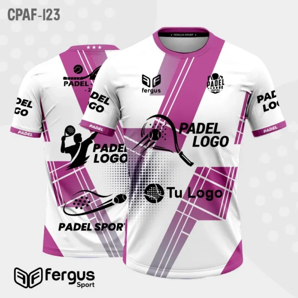 Camisetas de Padel Blanco y morado