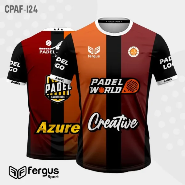 Camisetas de Padel Naranja y rojo