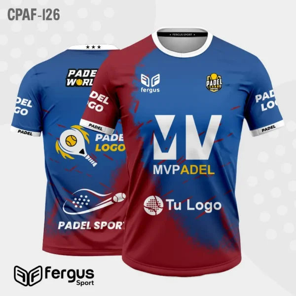 Camisetas de Padel Rojo y azul