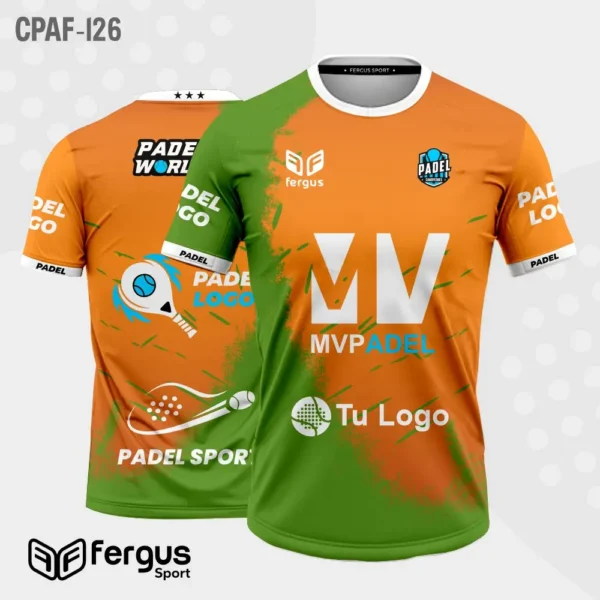 Camisetas de Padel naranja y verde