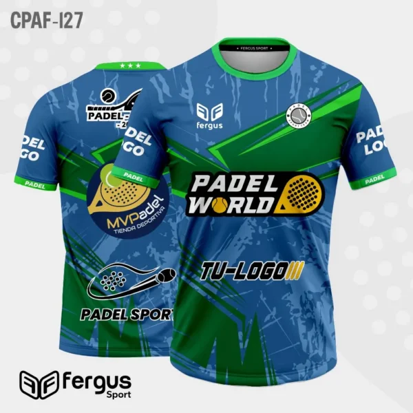 Camisetas de Padel celeste y verde