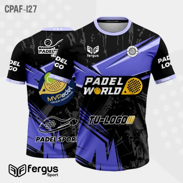 Camisetas de Padel negro y morado