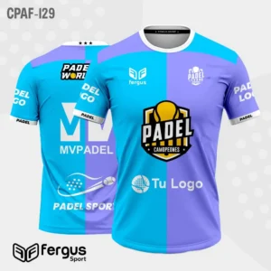 Camisetas de Padel Celeste y lila