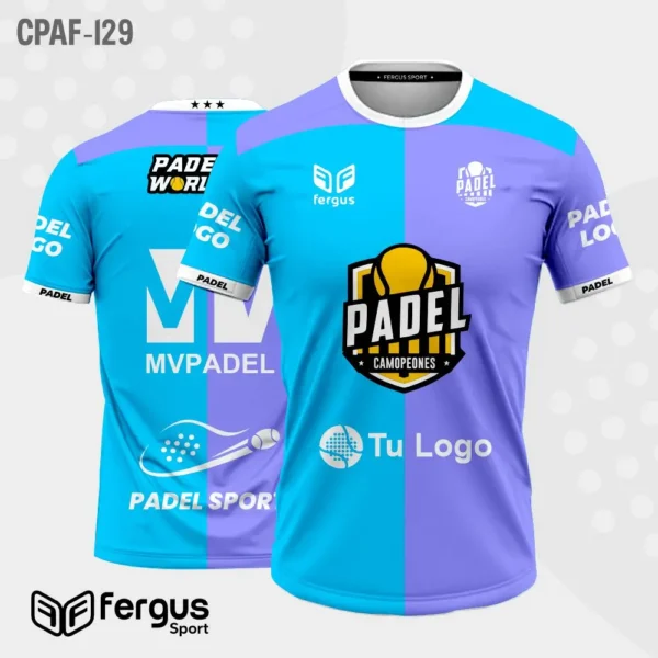 Camisetas de Padel Celeste y lila