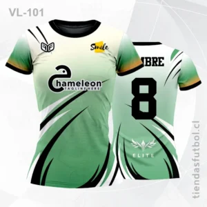 Camisetas de Voleibol femeninas verde VL-101 personalizadas en chile