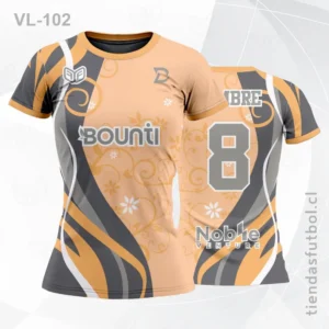 Camisetas de Voleibol femeninas naranja VL-102 personalizadas en chile