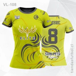 Camisetas de Voleibol para damas verde limon VL-108 personalizadas en chile