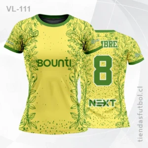Camisetas de Voleibol con diseño amarillo y verde VL-111 personalizadas en chile