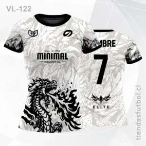 Poleras de Voleibol femenino negro con blanco personalizadas en chile