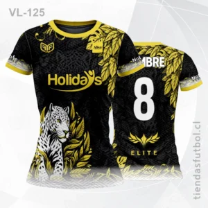 Poleras de Voleibol femenino negro y amarillo personalizadas en chile