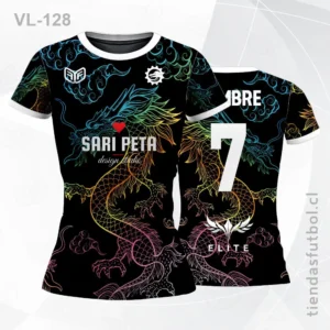 Poleras de Voleibol para damas negro personalizadas en chile