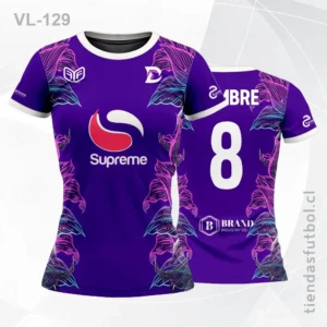 Poleras de Voleibol para damas morado personalizadas en chile