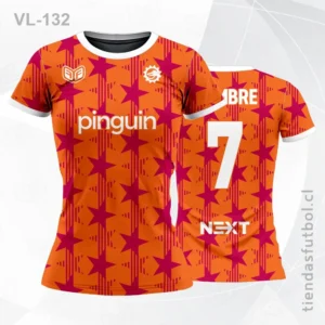 Poleras de Voleibol con diseño naranja personalizadas en chile