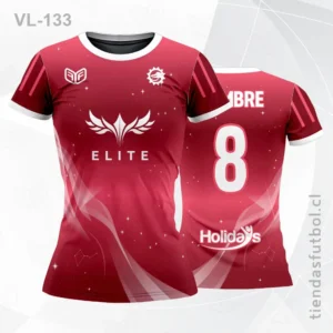 Poleras de Voleibol con diseño rojo personalizadas en chile