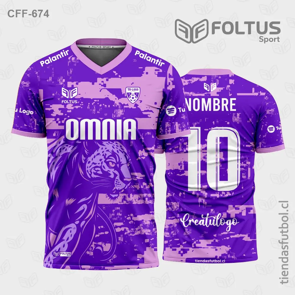 Camisetas de Fútbol Sublimadas Morado con Rosado Personalizadas en Chile 2026