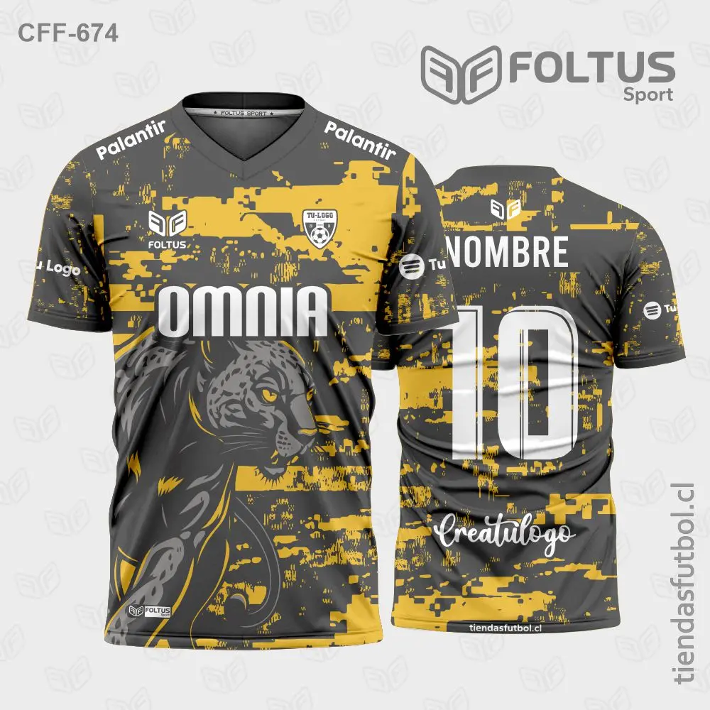 Camiseta de fútbol personalizadas CFF-674 plomo con dorado, diseño de élite personalizado
